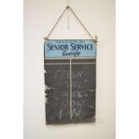 Advertising - Senior Service Tobacco chalk panel, 67cm x 40cm