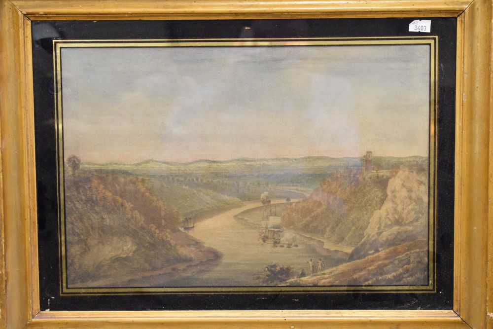 William Pocock - Coloured etching - The Avon Gorge, 24.5cm x 37cm, framed and glazed - Image 2 of 7