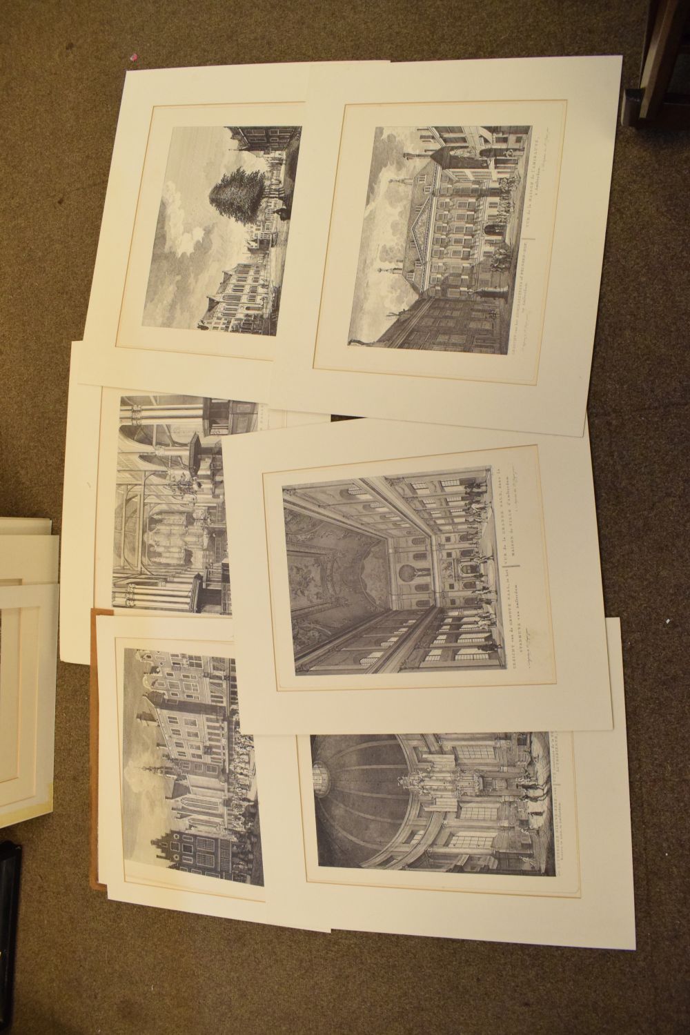 Collection of old reproduction Dutch prints of Amsterdam after Fouquet, four framed - Image 5 of 7