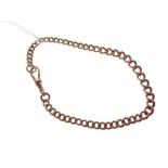 Yellow metal 'rose gold' curb-link bracelet stamped 9/375, 15.7g approx