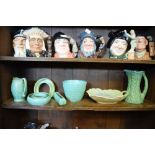 Quantity of green Sylvac pottery