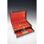 Case containing selection of gold-plated and other costume and dress jewellery