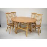 Ercol Golden Dawn elm drop-leaf 'Sutherland' table, 21cm wide (closed, 139cm open x 127cm x 71cm