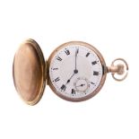 Gold-plated full hunter cased pocket watch