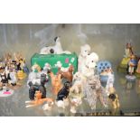 Collection of dog ornaments including; Beswick, etc