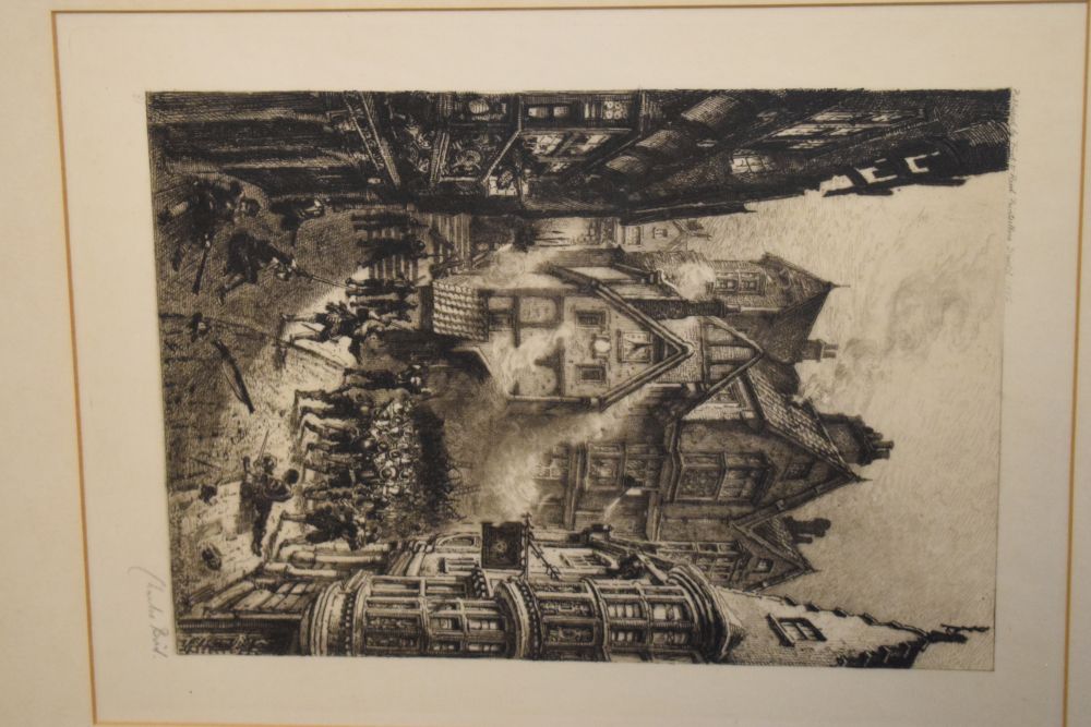 Etchings - Charles Bird - St James Fair, Proclamation of the Armada etchings, other Bristol - Image 2 of 5