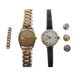 Bentima - 9ct gold mid-size 'Star' wristwatch, Arabic dial, manual wind, 15-jewel movement, in