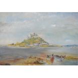 Collection of late 20th Century oils on board, unsigned, landscapes including St Michaels Mount,