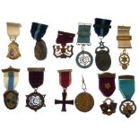 Collection of Masonic jewels and medallions to include silver gilt Lodge of Loyalty (No.358)