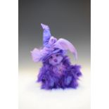 Charlie Bears - Plush purple teddy bear dressed as a witch, 38cm