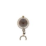 Hamilton - Gold-plated pendant ball watch, Arabic quarters, 17-jewel movement, 17mm diameter