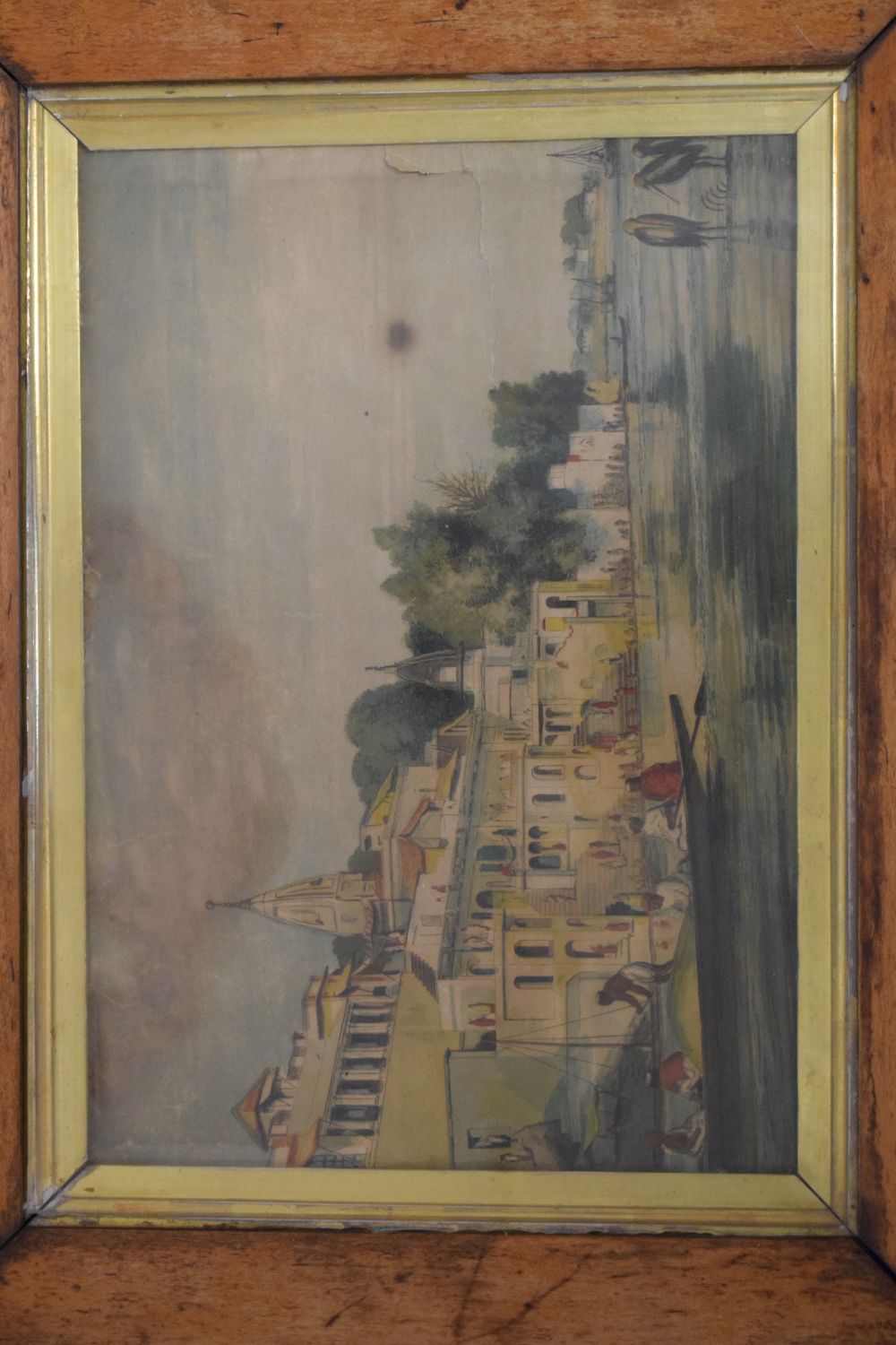 19th/early 20th Century coloured etching - River Ganges, framed and glazed, 21cm x 30cm - Image 2 of 6