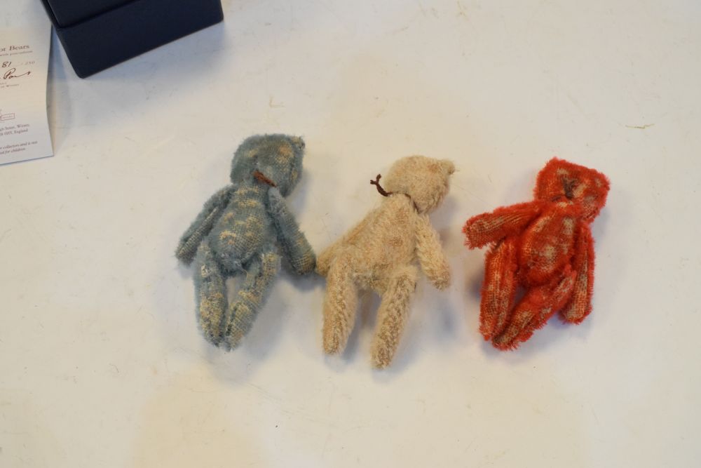 Three 'Teddy Bears of Witney' mascot bears, approximately 12cm high, together with a miniature Union - Image 5 of 5