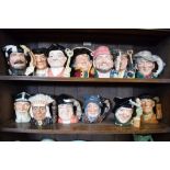 Thirteen Royal Doulton large character jugs