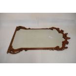 Late 19th/early 20th Century ornate overmantel mirror having rococo cresting, 172cm high
