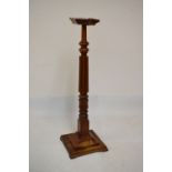 Victorian walnut torchère or pedestal, 138cm high