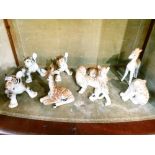 Quantity of USSR porcelain figures of African wildlife