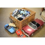 Quantity of various branded die-cast model vehicles, together with large MGA Sports car, Motormax