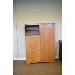 Lebus oak veneered wardrobe, 111cm wide