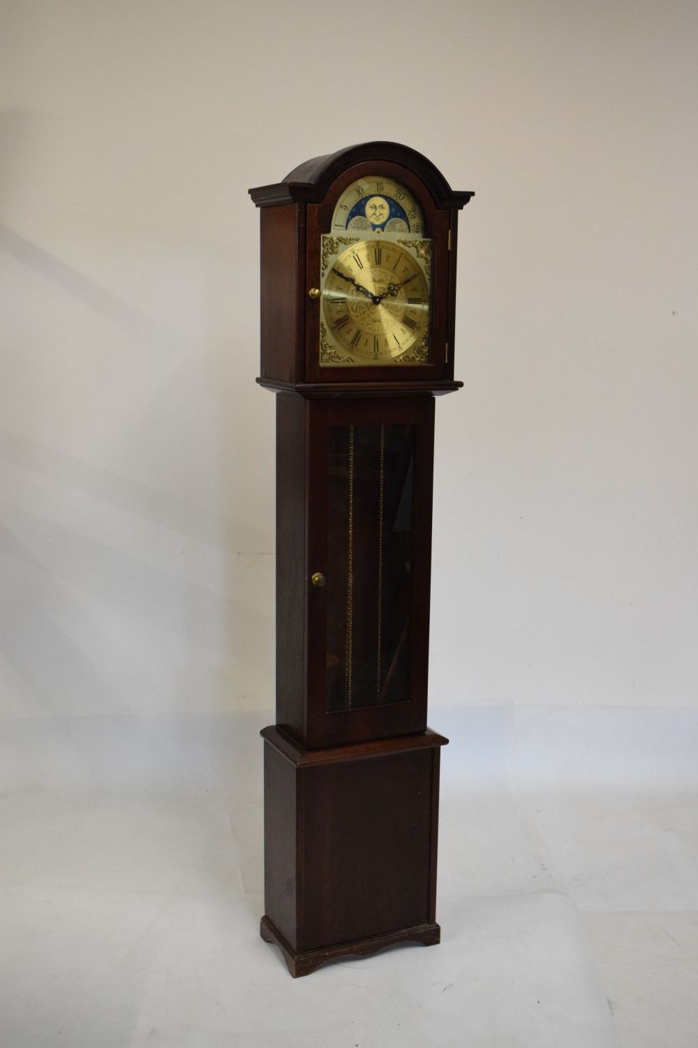 Reproduction mahogany cased chiming grandmother clock by Fenclocks, Suffolk, 179.5cm high - Image 3 of 6