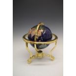 Modern inlaid library globe, 30cm diameter