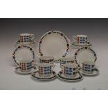 Midwinter Marquis of Queensbury 'Cherry Tree' pattern transfer printed six person tea set