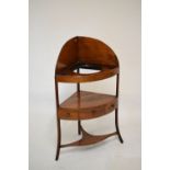 Early 19th Century mahogany corner washstand, 106cm high