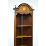 Mahogany floor standing corner display cabinet