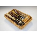 Collection of woodworking chisels by Marples, etc