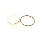 Two 22ct gold wedding bands, sizes P & L respectively, 4.7g approx (2)