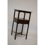 19th Century mahogany square washstand, 40cm square x 78.5cm high