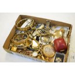 Assorted mainly base metal and gold-plated jewellery to include; cufflinks, dress watches, etc