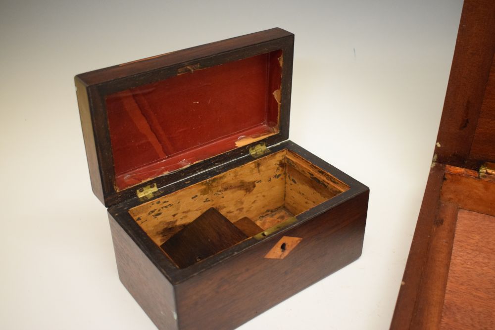 19th Century mahogany case for a scientific instrument, perhaps a sextant or similar, the hinged - Bild 3 aus 5