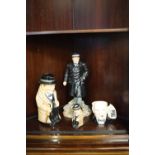 Royal Doulton figure - Winston Churchill limited edition 1118/5000, 31cm high and three Doulton
