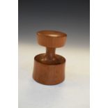 Jens Quistgaard teak pepper mill having Peugeot grinder, 13cm high