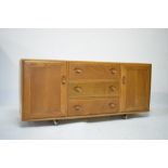 Ercol Golden Dawn elm sideboard, 155cm x 43cm x 69cm high