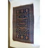 Two Middle Eastern wool rugs, 106cm x 173cm and 120cm x 194cm (2)