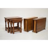 Two elm Sutherland-style coffee tables in the manner of Ercol, each 17cm (closed) x 68cm x 46cm