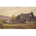 S.M. Broad - Oil on canvas - The artist's cottage, Barmouth Gwynedd, signed and dated 1885, in a