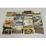 Postcards - Selection of UK topographical cards to include; Isle of Man, Cornwall, some local