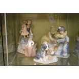 Five Nao porcelain figures, tallest 25cm high