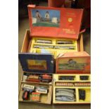 Assorted quantity of vintage Hornby, and Triang 00 Gauge train set buildings and accessories,