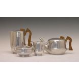 Picquot Ware four piece retro tea service