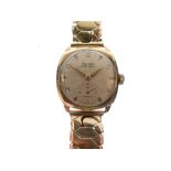 Rotary - Gentleman's mid-size 9ct gold 'Super-Sports' wristwatch, silvered Arabic dial with