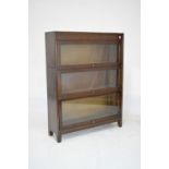 Mid 20th Century oak modular stacking bookcase by Gunn, 87cm wide x 112.5cm high