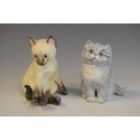 Two Royal Worcester 'Kittens' series figures comprising Blue Persian, and Siamese