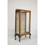 1920's walnut-veneered china cabinet