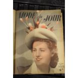 Books - La Mode du Jour, Echo de la Mode etc bound 1940's/1950's fashion magazines