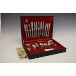 Canteen of Viner's of Sheffield bead-edged stainless steel cutlery in original box