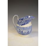 Wedgwood Ferrara blue and white transfer printed jug, 19cm high